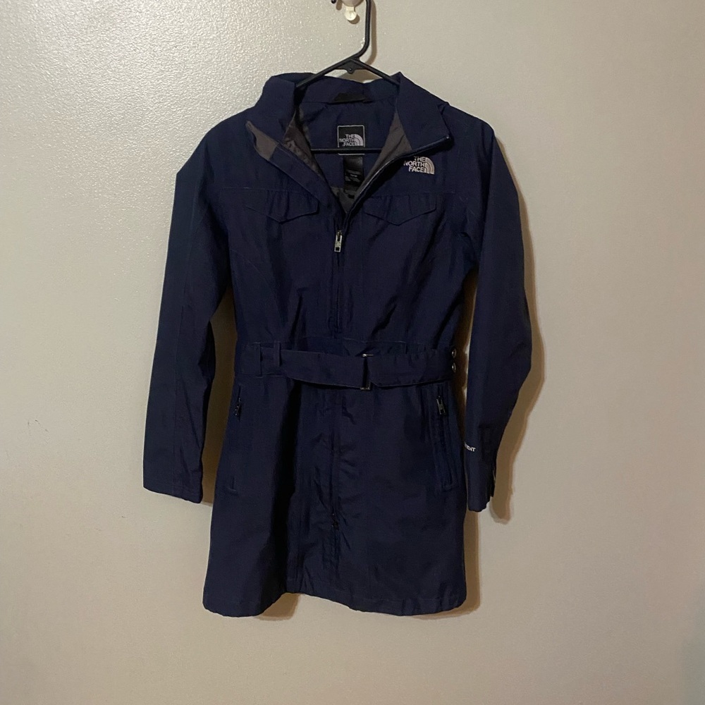 The North Face Navy Blue Belted Jacket